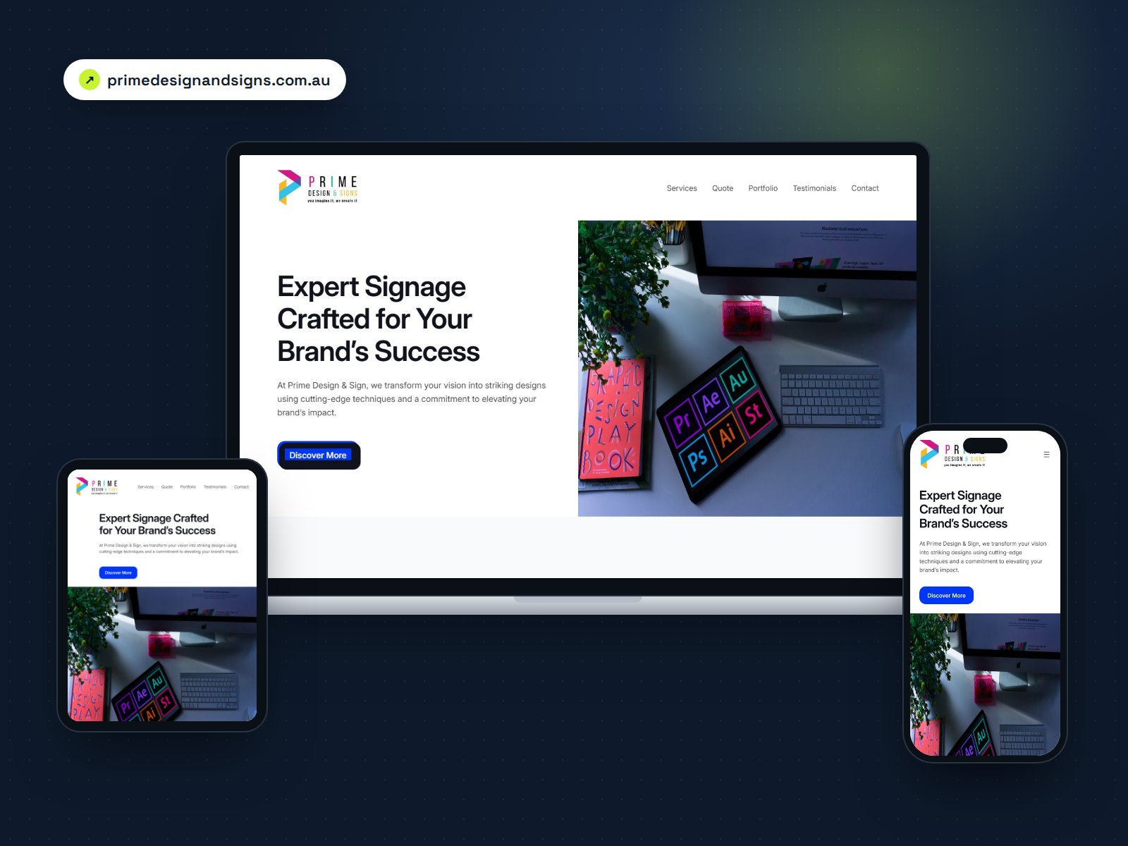 Prime Design & Signs: website