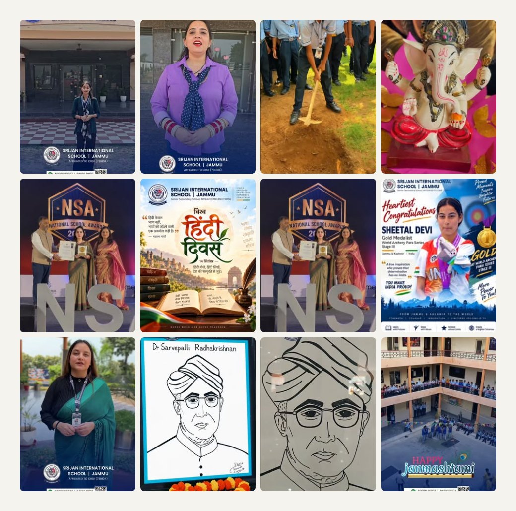 Srijan International School: social media